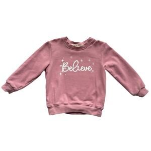 Minimalist Folk Co Believe Pullover Crew Sweatshirt Size 3-4y